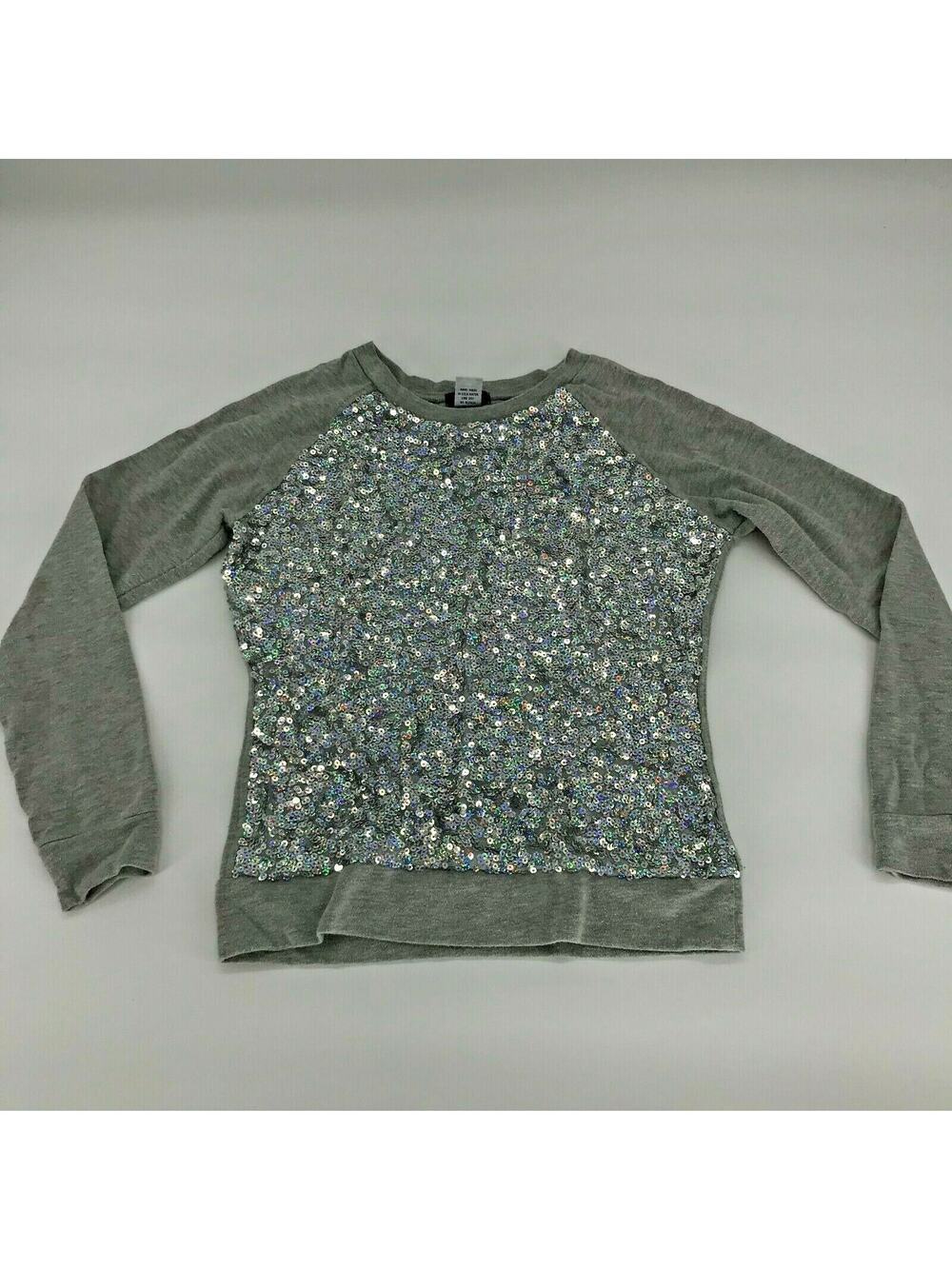 Deb Women’s Gray Silver Sequin Sparkle Sweater Women’s Size XS